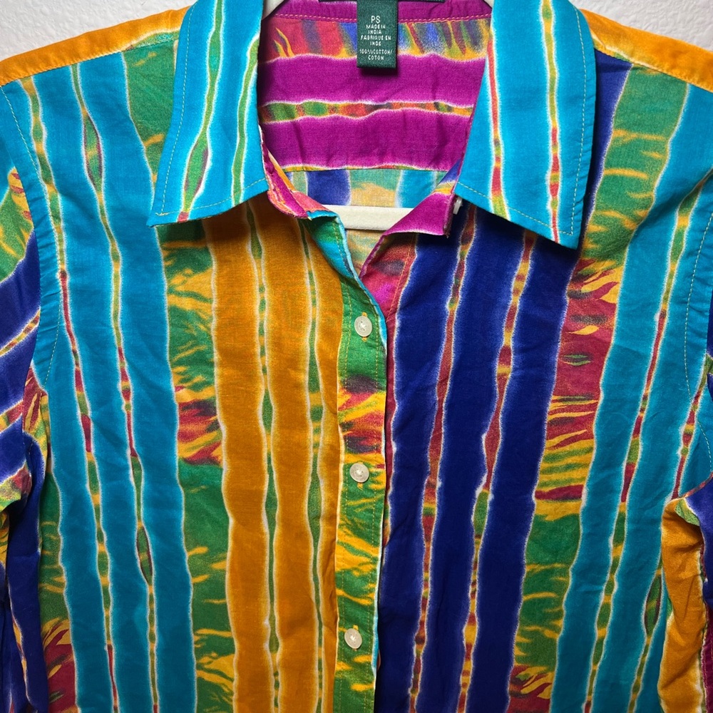 Lauren Ralph Lauren Petite PS Multi Color Women Shirt - Picture 6 of 16